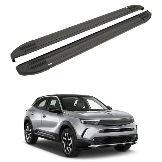 TURTLE Fits Opel Mokka 2021-2025 Side Step Brillant Black