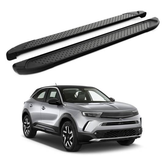 TURTLE Fits Opel Mokka 2021-2025 Side Step Sapphire V1 Black