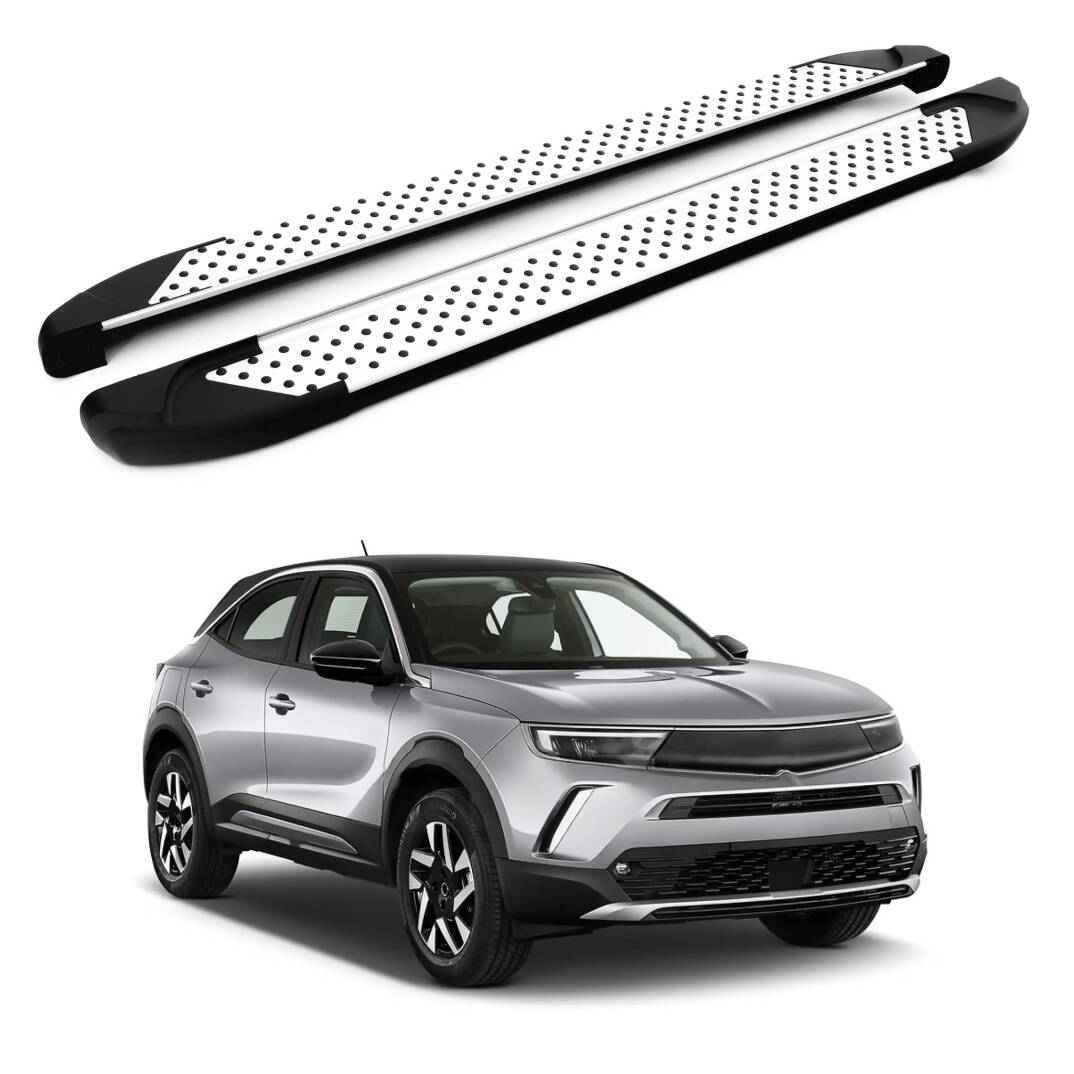 TURTLE Fits Opel Mokka 2021-2025 Side Step Sapphire V1 Silver - 1