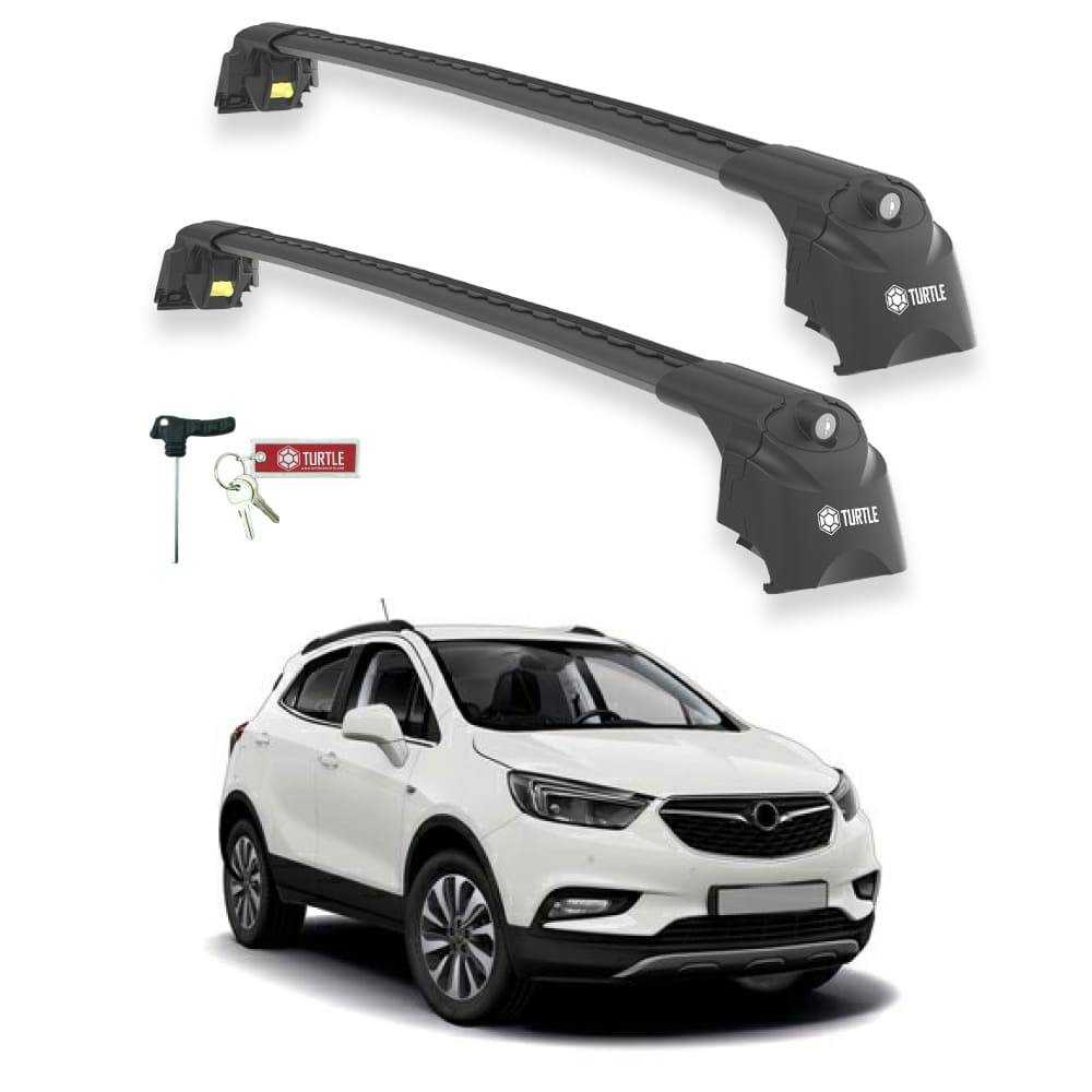 TURTLE Fits Opel Mokka X 2016-2020 Roof Rack Air2 Black - 1
