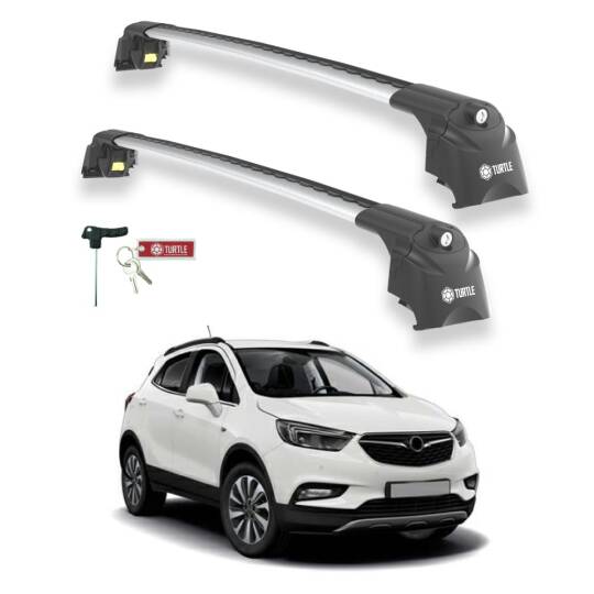 TURTLE Fits Opel Mokka X 2016-2020 Roof Rack Air2 Silver