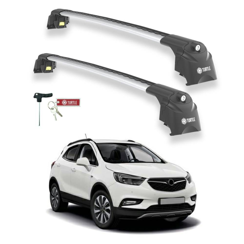 TURTLE Fits Opel Mokka X 2016-2020 Roof Rack Air2 Silver - 1