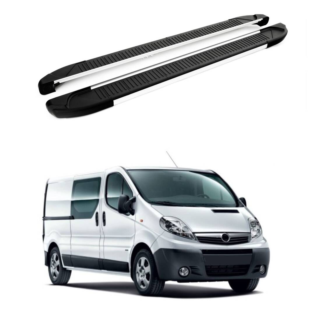 TURTLE Fits Opel Vivaro (X83) 2001-2014 / Lwb Side Step Another Silver - 1