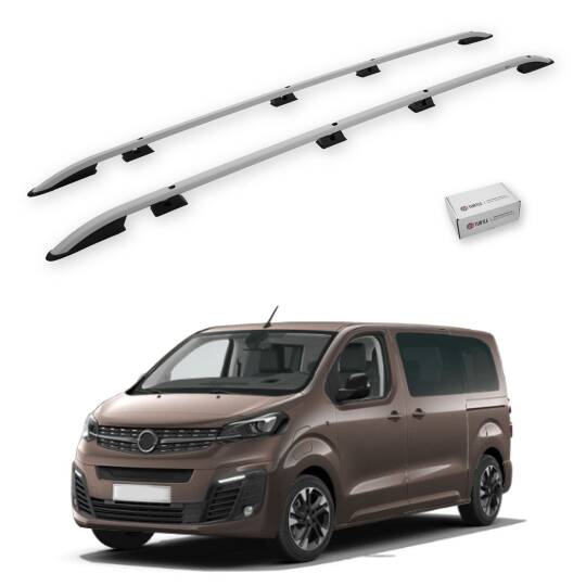 TURTLE Fits Opel Zafira Life (Mk3) 2019-2025 / Lwb Roof Rail Crown Silver