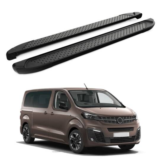 TURTLE Fits Opel Zafira Life (Mk3) 2019-2025 / Mwb Side Step Sapphire V1 Black
