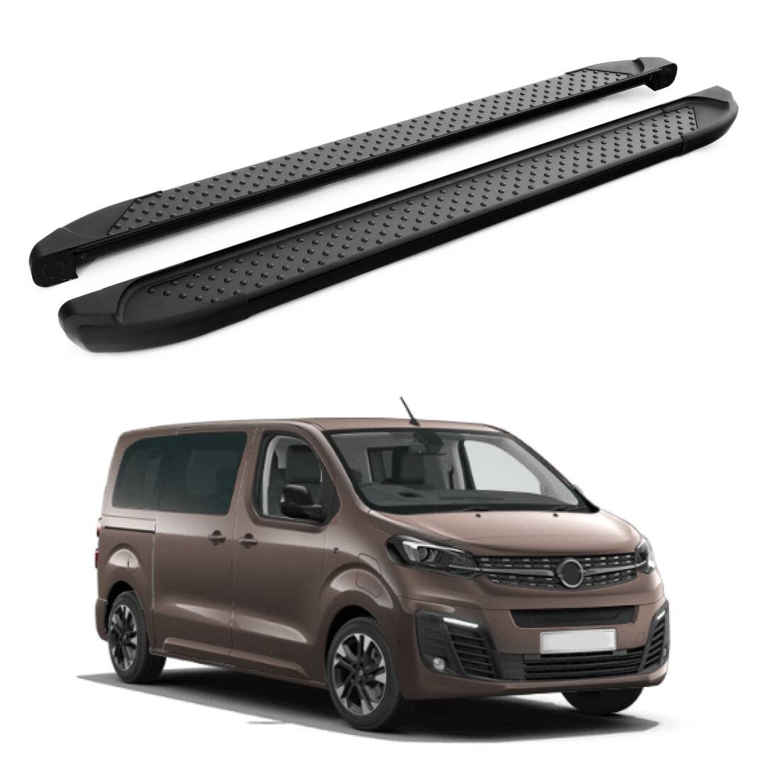 TURTLE Fits Opel Zafira Life (Mk3) 2019-2025 / Mwb Side Step Sapphire V1 Black - 1