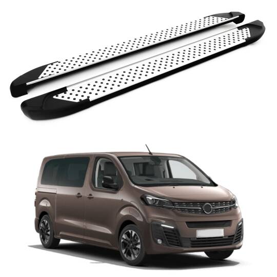 TURTLE Fits Opel Zafira Life (Mk3) 2019-2025 / Mwb Side Step Sapphire V1 Silver