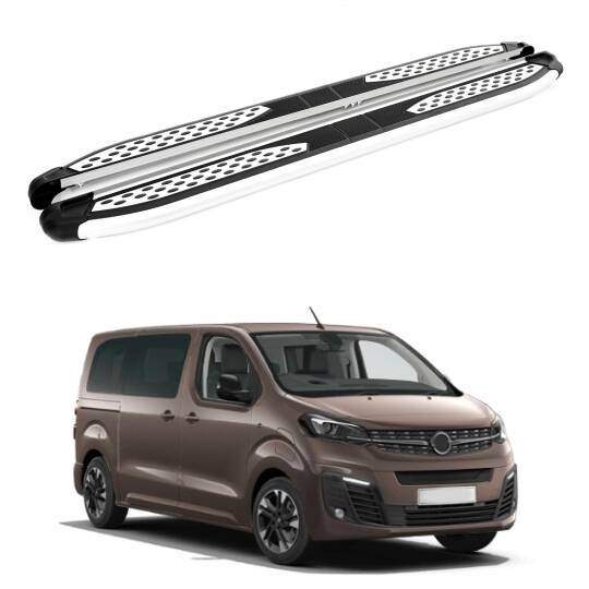 TURTLE Fits Opel Zafira Life (Mk3) 2019-2025 / Swb Side Step Plus Silver