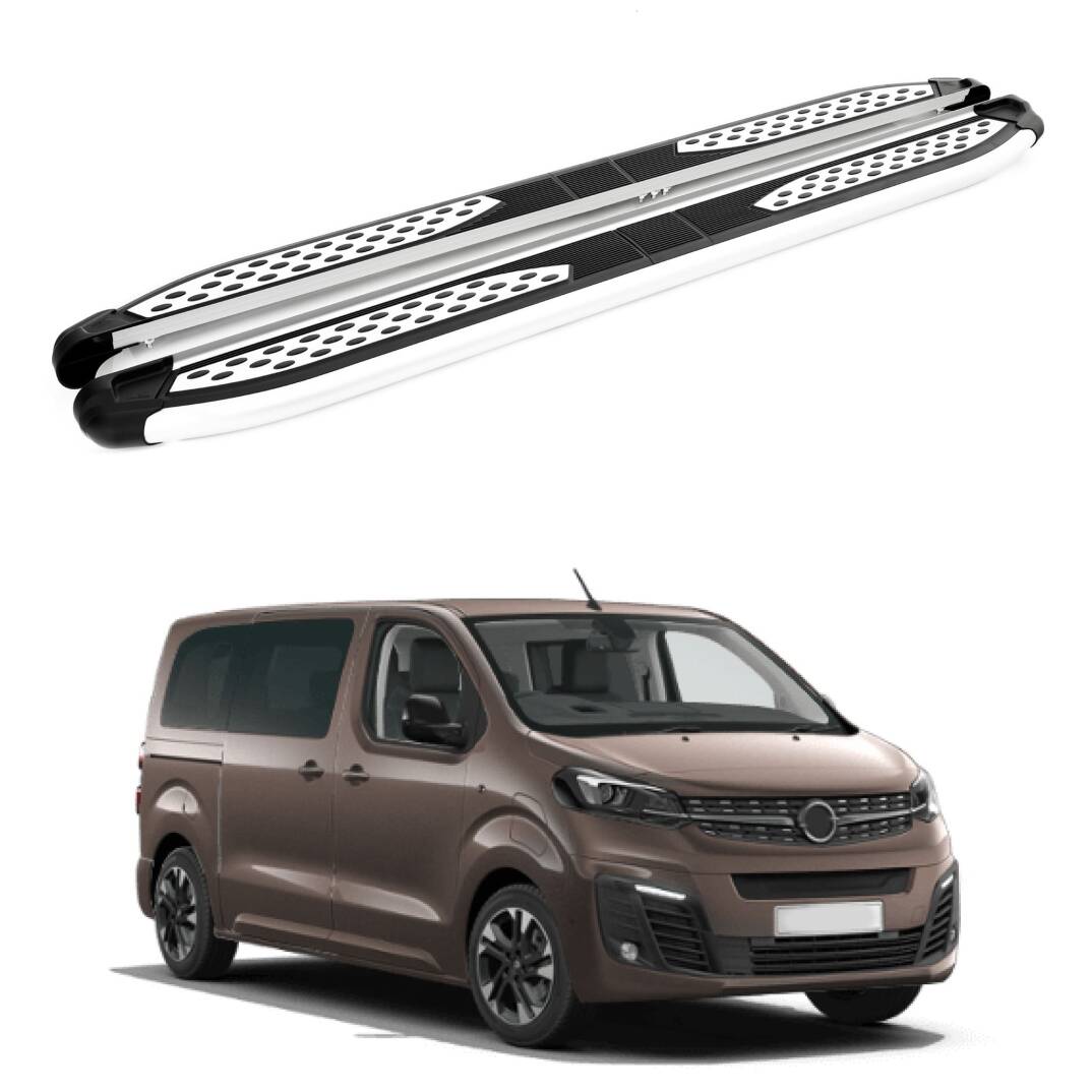 TURTLE Fits Opel Zafira Life (Mk3) 2019-2025 / Swb Side Step Plus Silver - 1