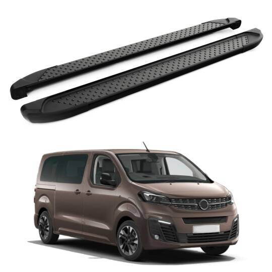 TURTLE Fits Opel Zafira Life (Mk3) 2019-2025 / Swb Side Step Sapphire V1 Black