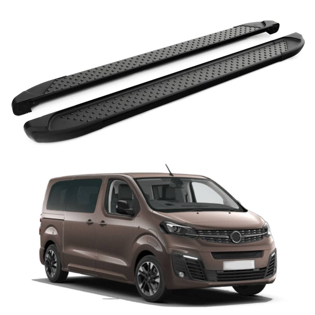 TURTLE Fits Opel Zafira Life (Mk3) 2019-2025 / Swb Side Step Sapphire V1 Black - 1