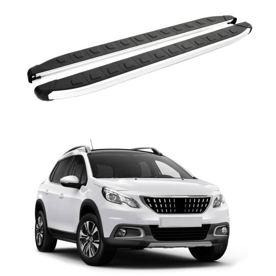 TURTLE Fits Peugeot 2008 2013-2019 Side Step Alyans Silver
