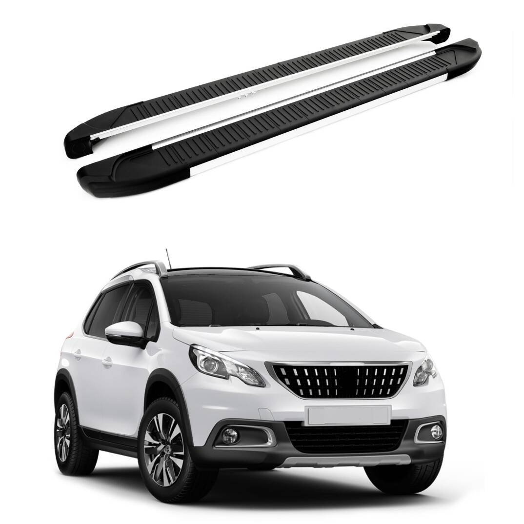 TURTLE Fits Peugeot 2008 2013-2019 Side Step Another Silver - 1