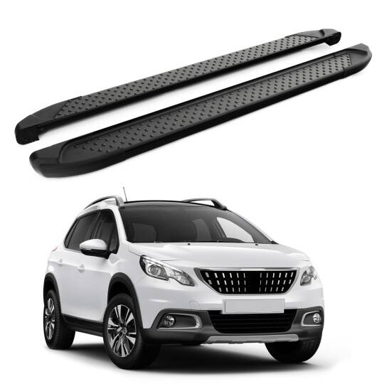 TURTLE Fits Peugeot 2008 2013-2019 Side Step Sapphire V1 Black