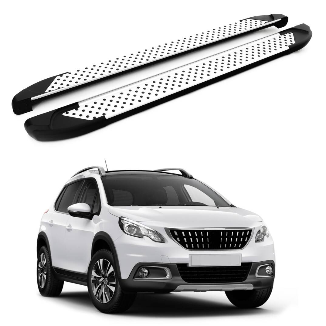 TURTLE Fits Peugeot 2008 2013-2019 Side Step Sapphire V1 Silver - 1