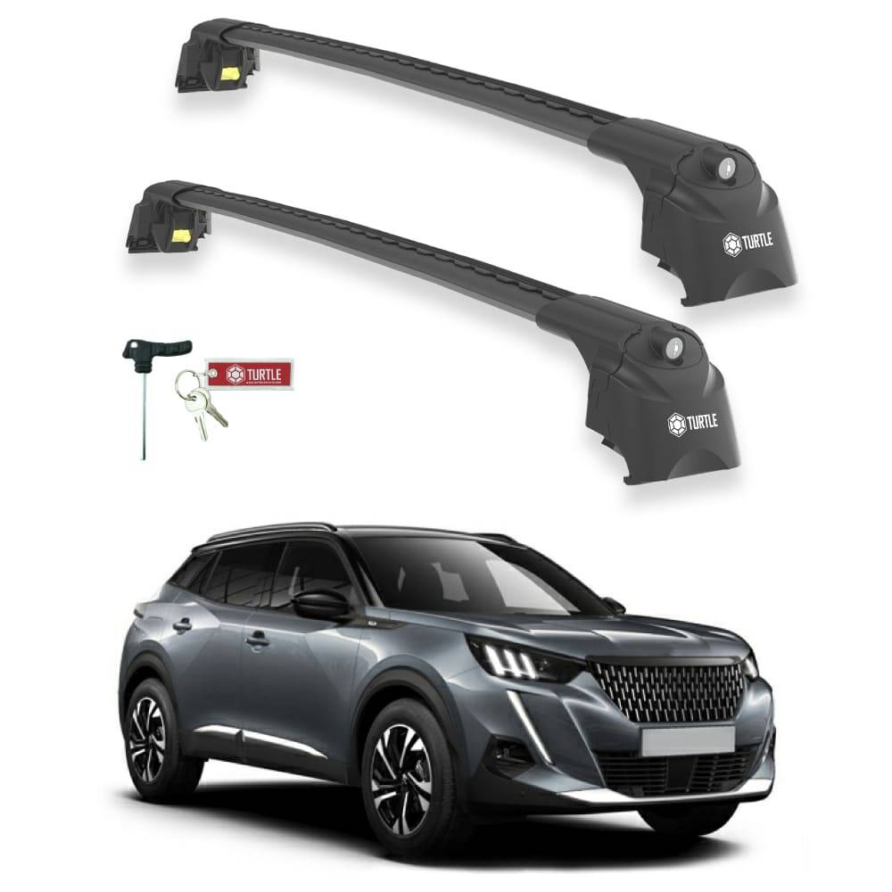 TURTLE Fits Peugeot 2008 2020-2023 Roof Rack Air2 Black - 1