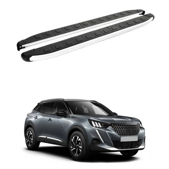TURTLE Fits Peugeot 2008 2020-2023 Side Step Alyans Silver