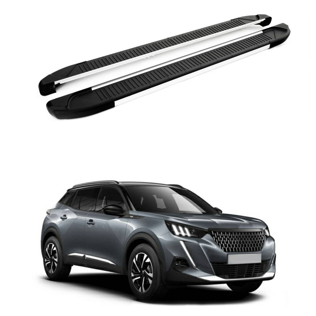 TURTLE Fits Peugeot 2008 2020-2023 Side Step Another Silver - 1