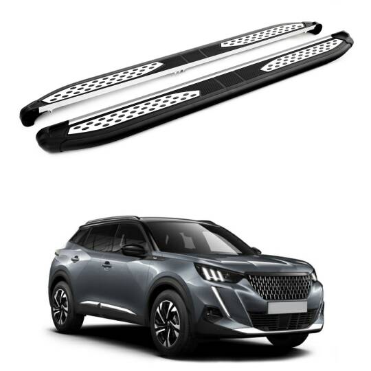 TURTLE Fits Peugeot 2008 2020-2023 Side Step Plus Black