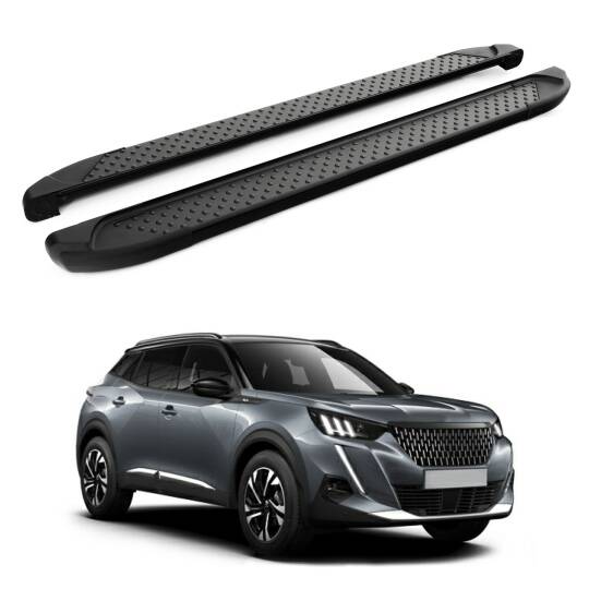 TURTLE Fits Peugeot 2008 2020-2023 Side Step Sapphire V1 Black