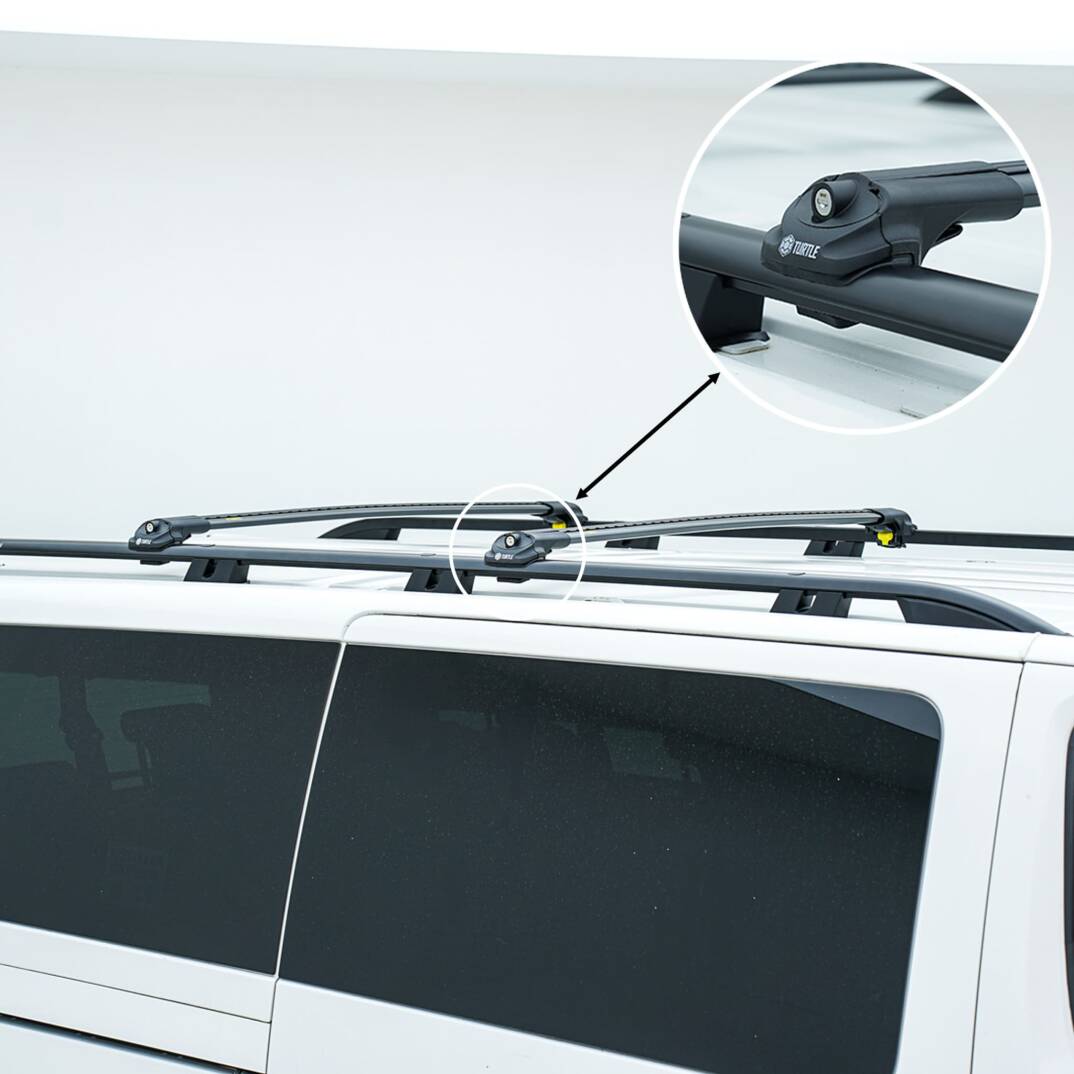TURTLE Fits Peugeot 3008 (P84) 2017-2024 Roof Rail Crown Black - 3