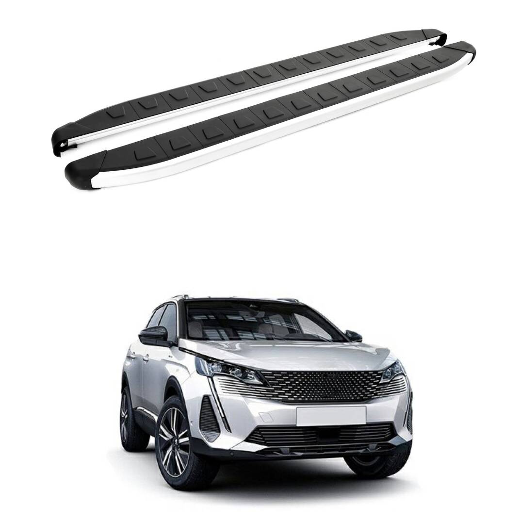 TURTLE Fits Peugeot 3008 (P84) 2017-2024 Side Step Alyans Silver - 1