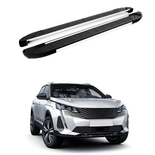 TURTLE Fits Peugeot 3008 (P84) 2017-2024 Side Step Another Silver