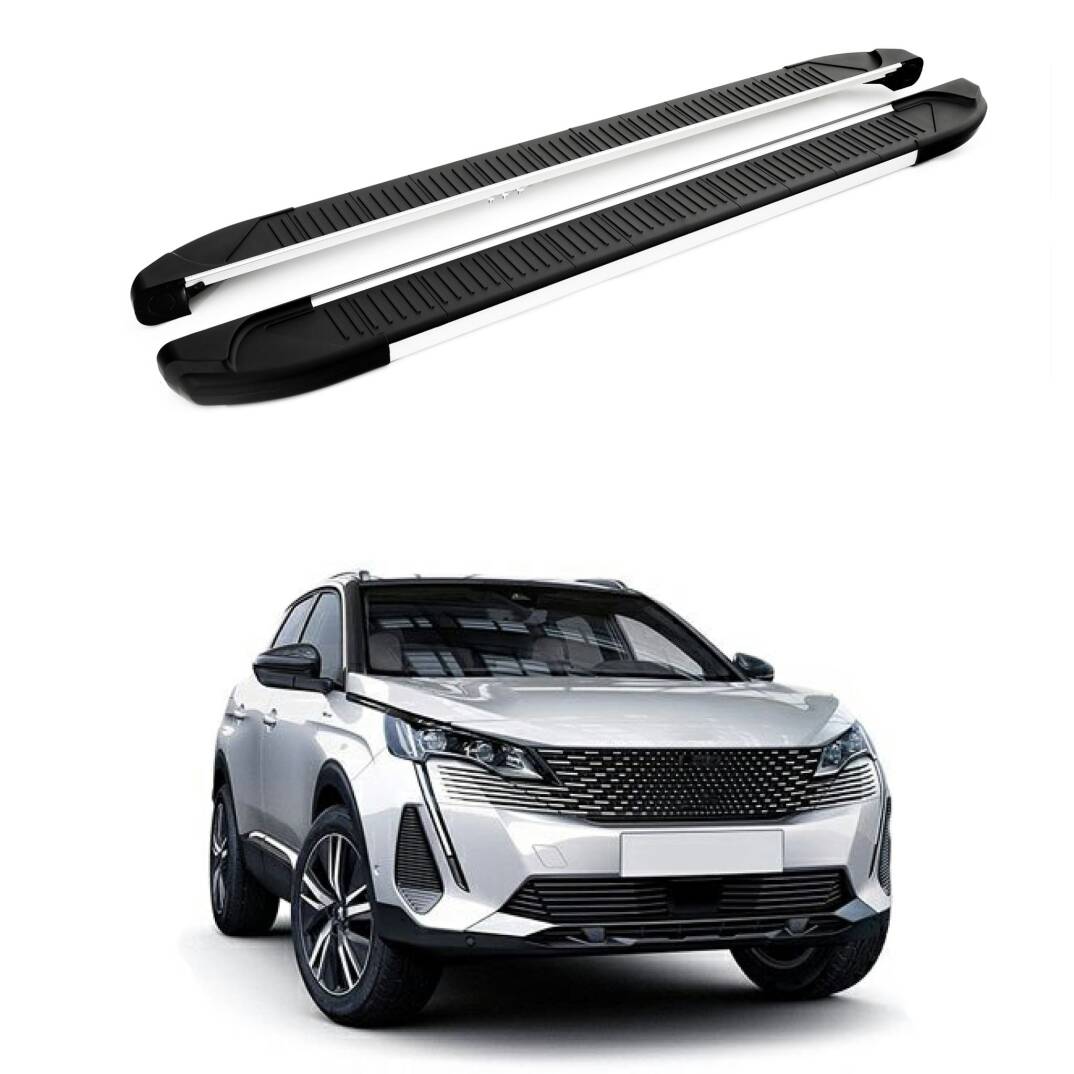 TURTLE Fits Peugeot 3008 (P84) 2017-2024 Side Step Another Silver - 1