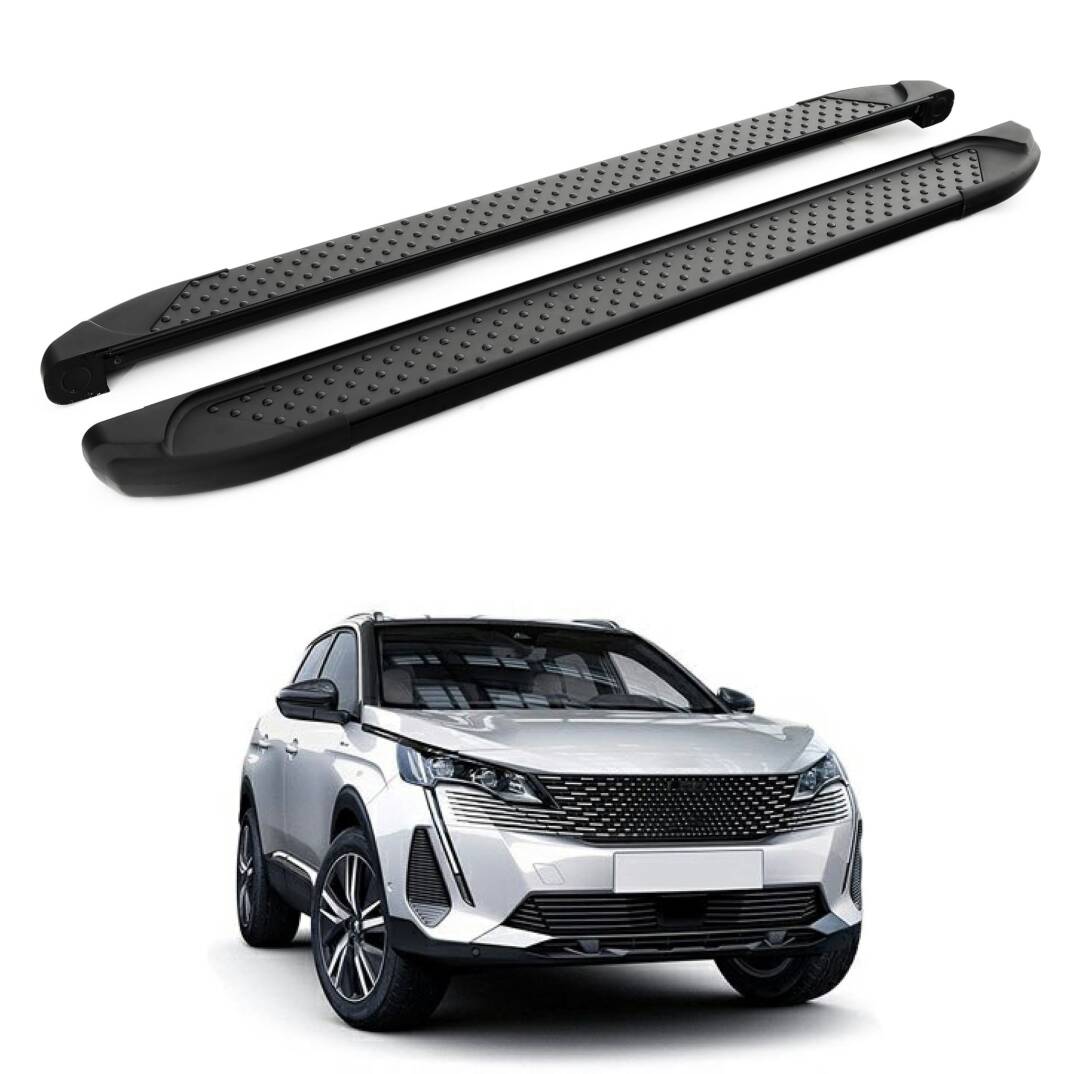 TURTLE Fits Peugeot 3008 (P84) 2017-2024 Side Step Sapphire V1 Black - 1