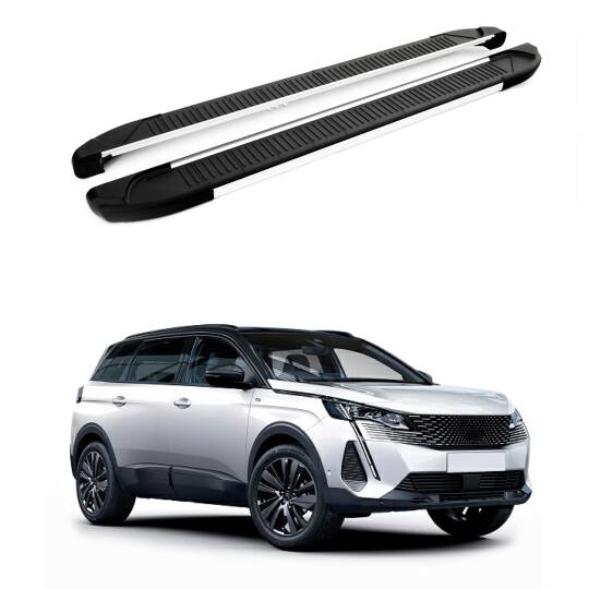 TURTLE Fits Peugeot 5008 (T87) 2017-2024 Side Step Another Silver