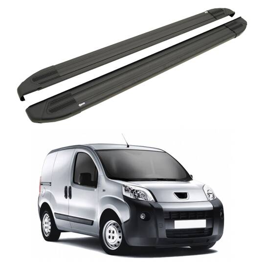 TURTLE Fits Peugeot Bipper 2008-2018 Side Step Brillant Black