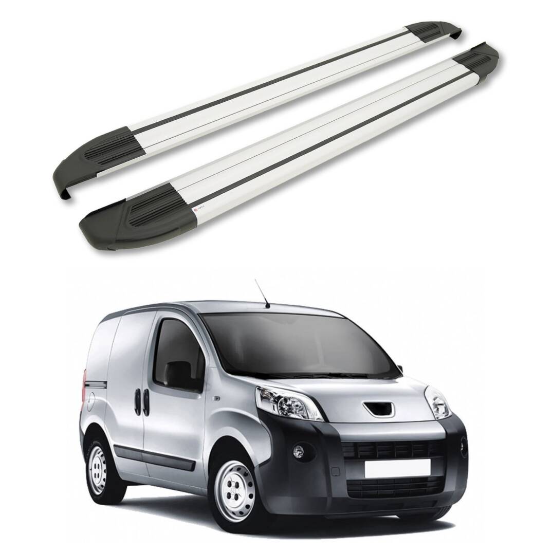 TURTLE Fits Peugeot Bipper 2008-2018 Side Step Brillant Silver - 1
