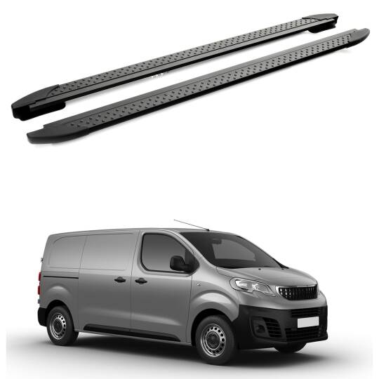 TURTLE Fits Peugeot Expert (Mk3) 2017-2025 / Lwb Side Step Era V1 Black