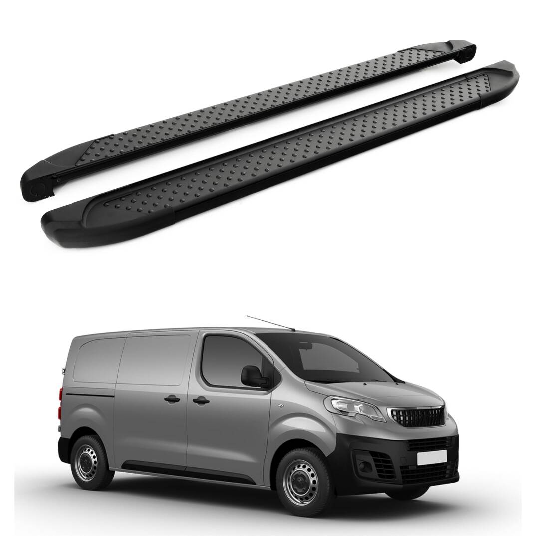 TURTLE Fits Peugeot Expert (Mk3) 2017-2025 / Lwb Side Step Sapphire V1 Black - 1