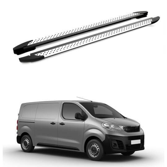 TURTLE Fits Peugeot Expert (Mk3) 2017-2025 / Mwb Side Step Era V1 Silver