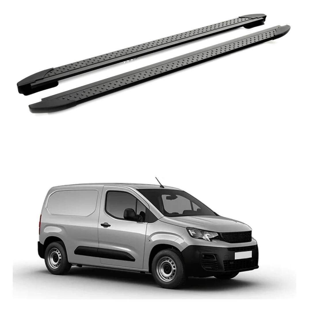 TURTLE Fits Peugeot Partner 2019-2025 / Lwb Side Step Era V2 Black - 1