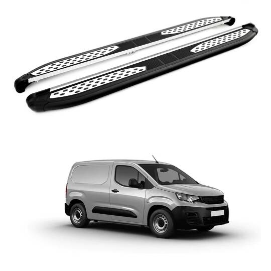 TURTLE Fits Peugeot Partner 2019-2025 / Lwb Side Step Plus Black