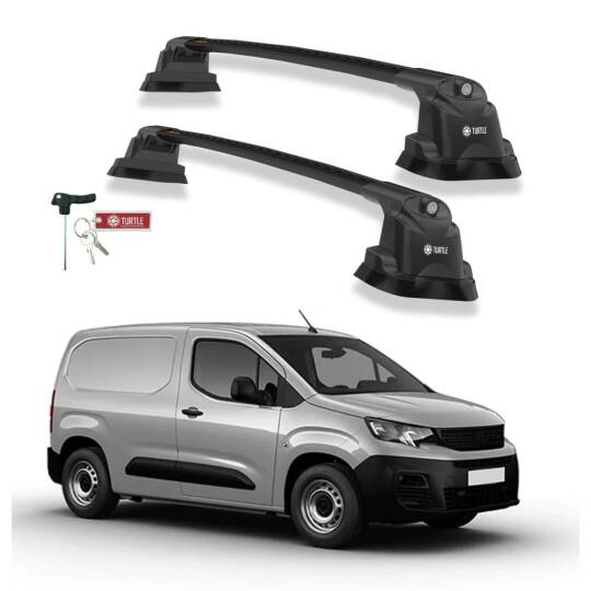 TURTLE Fits Peugeot Partner 2019-2025 Roof Rack Air3 Black