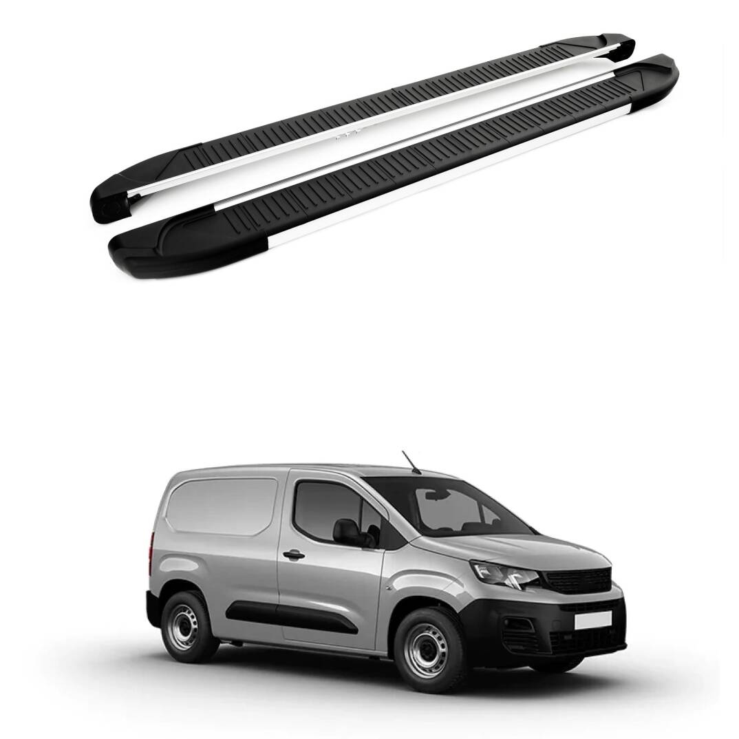 TURTLE Fits Peugeot Partner 2019-2025 / Swb Side Step Another Silver - 1