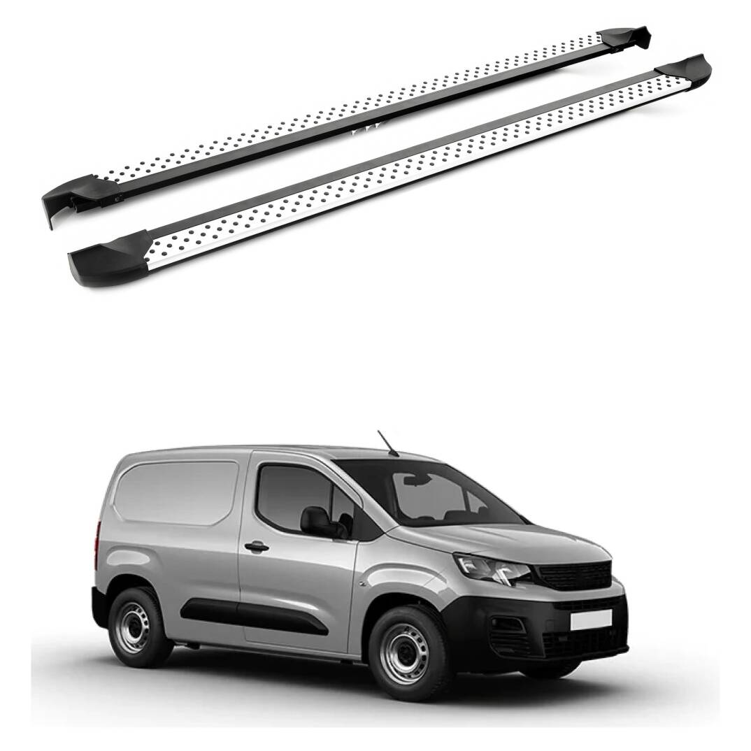 TURTLE Fits Peugeot Partner 2019-2025 / Swb Side Step Era V2 Silver - 1