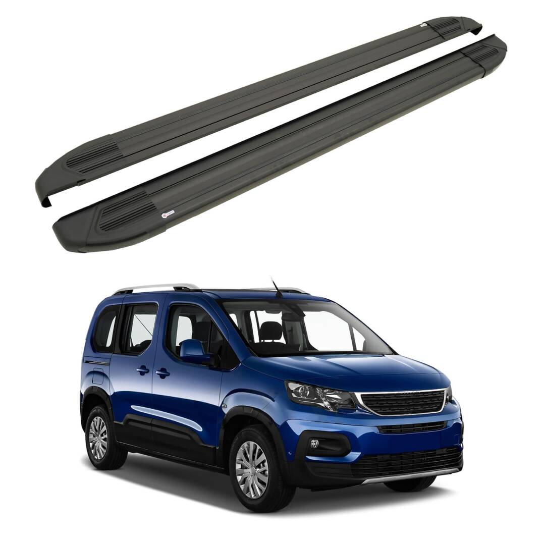TURTLE Fits Peugeot Rifter 2019-2025 / Lwb Side Step Brillant Black - 1