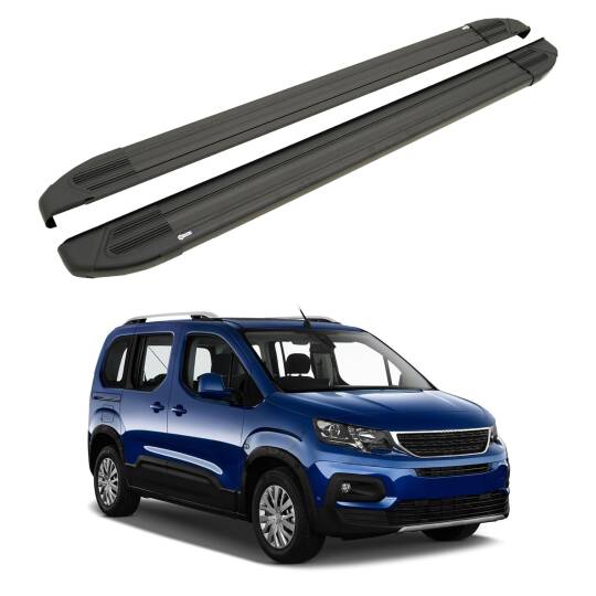 TURTLE Fits Peugeot Rifter 2019-2025 / Swb Side Step Brillant Black