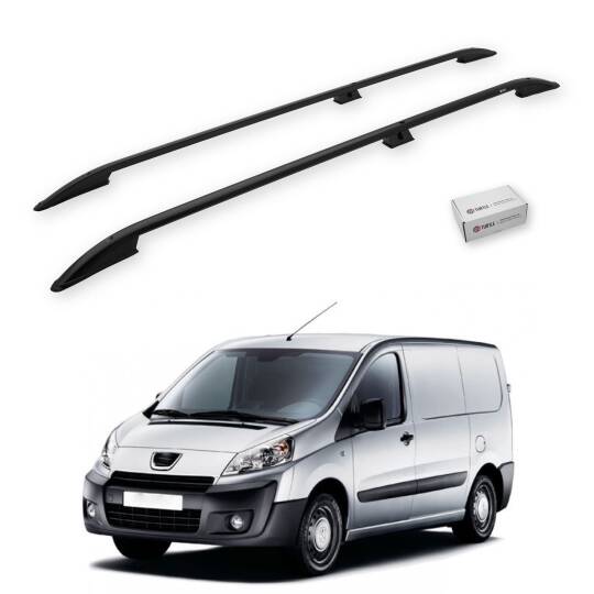 TURTLE Fits Peugeot Tepee Expert (Mk2) 2006-2016 / Lwb Roof Rail Crown Black