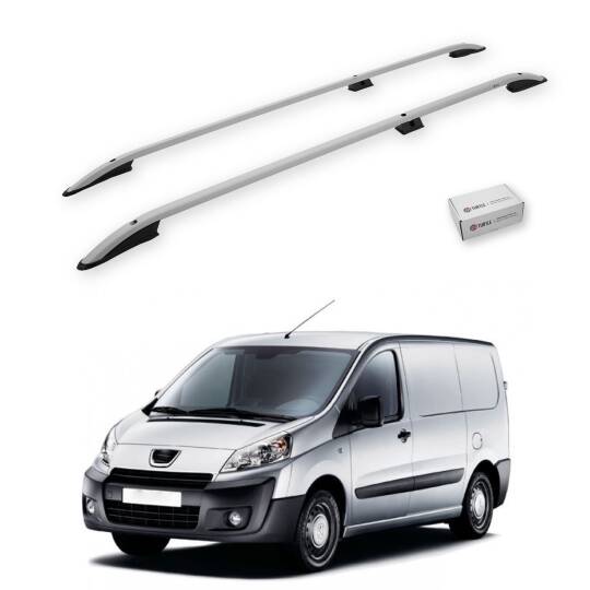 TURTLE Fits Peugeot Tepee Expert (Mk2) 2006-2016 / Lwb Roof Rail Crown Silver