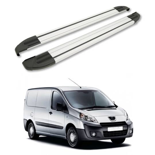 TURTLE Fits Peugeot Tepee Expert (Mk2) 2006-2016 / Lwb Side Step Brillant Silver