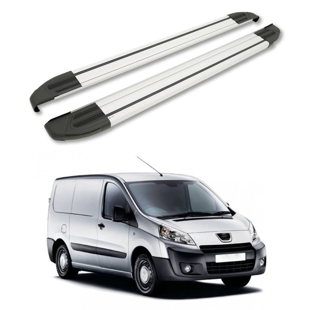 TURTLE Fits Peugeot Tepee Expert (Mk2) 2006-2016 / Swb Side Step Brillant Silver - 1