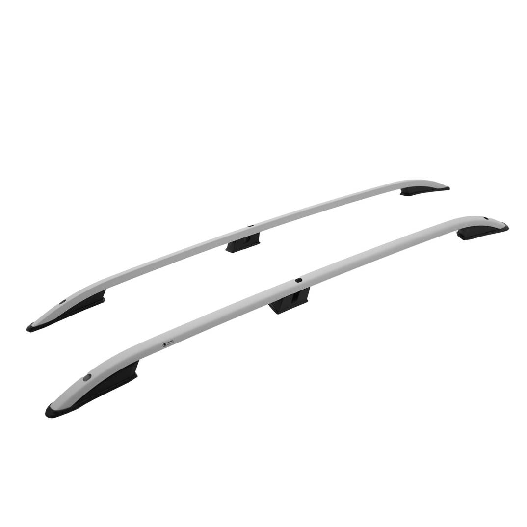 TURTLE Fits Peugeot Tepee Partner 2008-2018 Roof Rail Crown Silver - 1