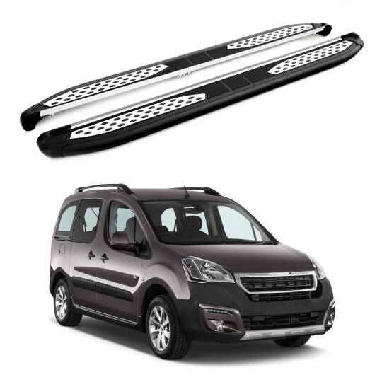 TURTLE Fits Peugeot Tepee Partner 2008-2018 Side Step Plus Black