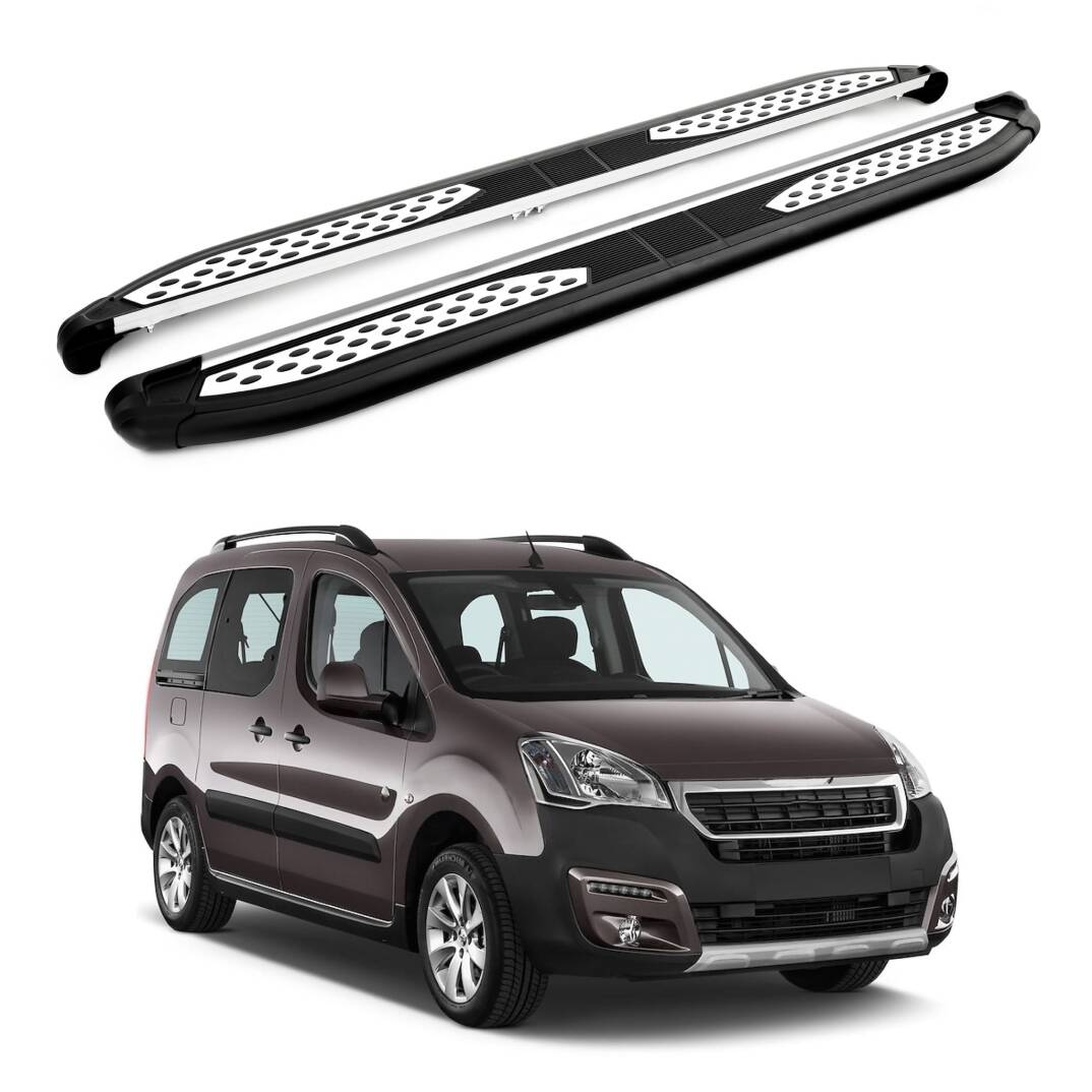 TURTLE Fits Peugeot Tepee Partner 2008-2018 Side Step Plus Black - 1