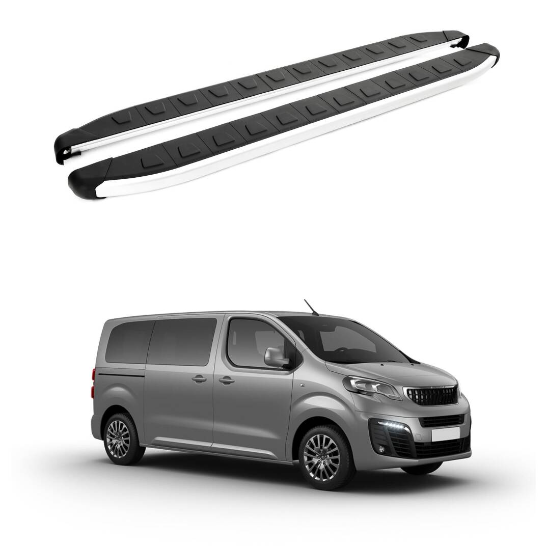 TURTLE Fits Peugeot Traveller (Mk3) 2017-2025 / Lwb Side Step Alyans Silver - 1